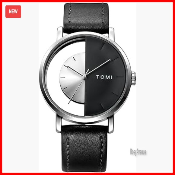 Unisex Minimalist Quartz Watch, Waterproof, Leather Band, 39mm Dial main image 6